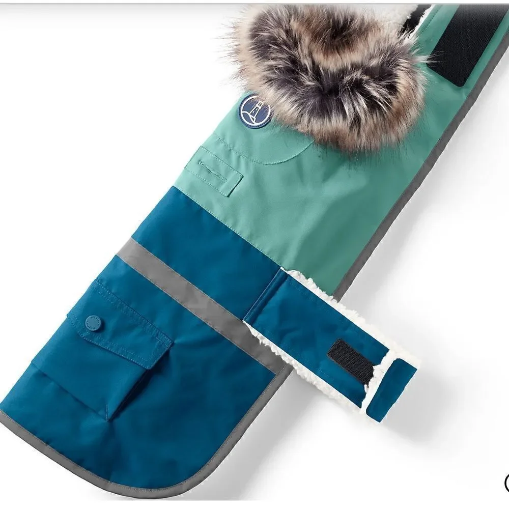Land’s End expedition fur WARM fleece lined coat TULIP Personalized resistant S